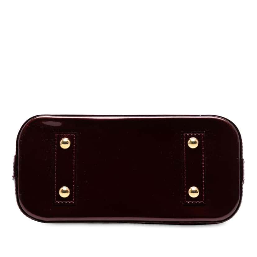 Louis Vuitton Monogram Vernis Alma BB Red Leather Good condition - Inside View