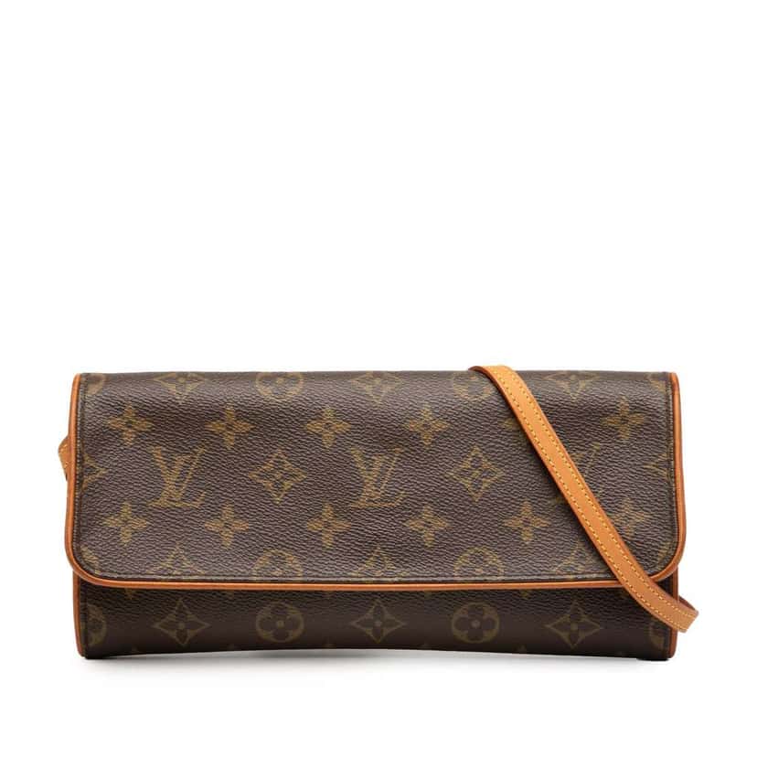 Louis Vuitton Monogram Pochette Twin GM Brown Good condition - Front View