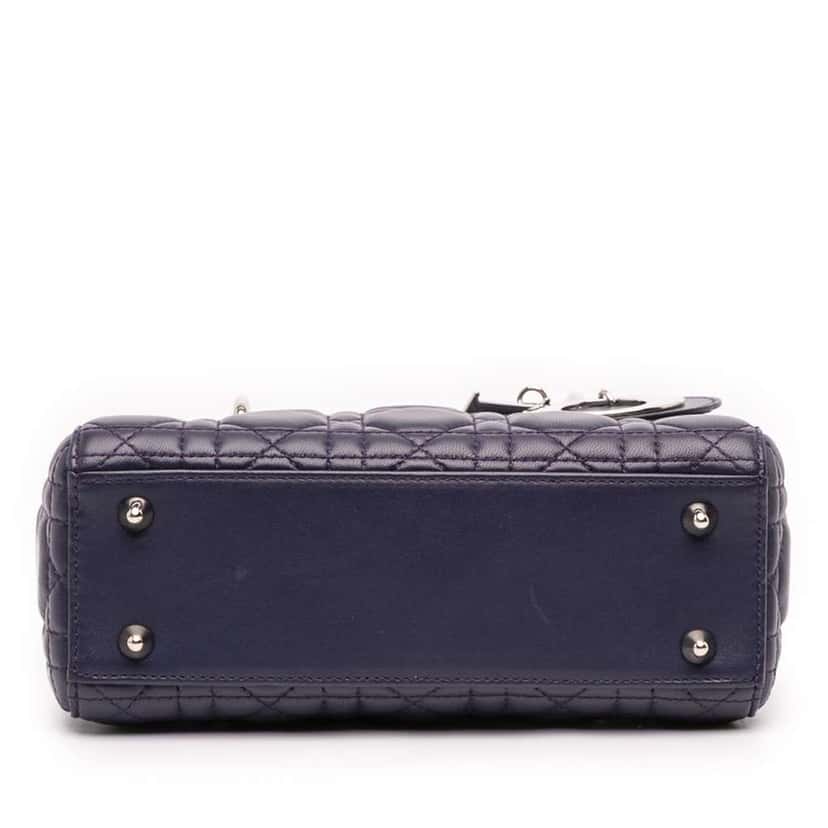 Dior Small Lambskin Cannage My ABCDior Lady Dior Purple Leather Good condition - Inside View