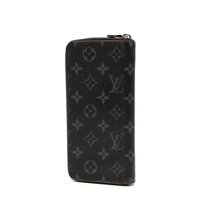 Louis Vuitton Monogram Eclipse Vertical Zippy Wallet Black Good condition - Back View