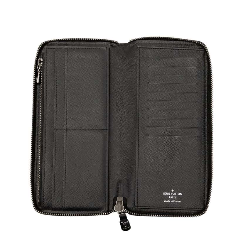 Louis Vuitton Monogram Eclipse Vertical Zippy Wallet Black Good condition - Model View