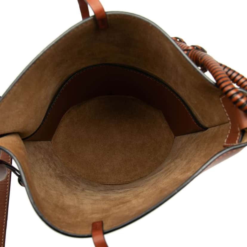 Loewe Leather Gate Bucket Bag Brown Leather Good condition - Model View
