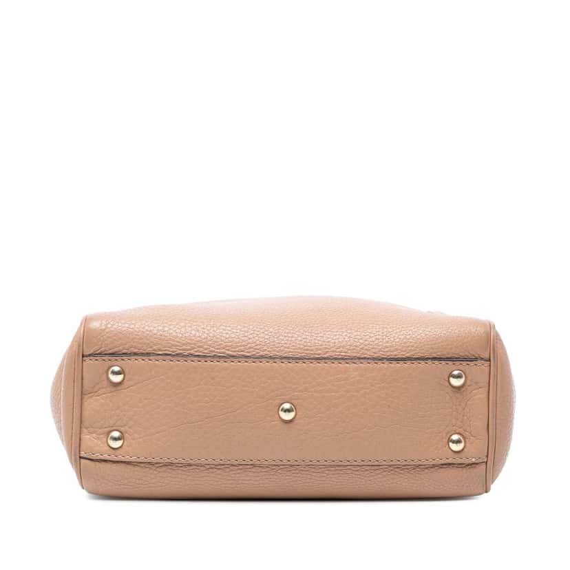 Gucci Mini Calfskin Bamboo Shopper Satchel Pink Leather Good condition - Inside View