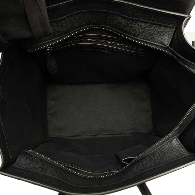 Celine Mini Luggage Leather Tote Black Leather Good condition - Model View