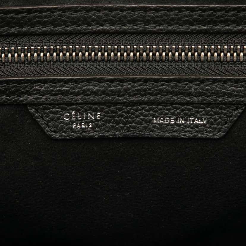Celine Mini Luggage Leather Tote Black Leather Good condition - Box View