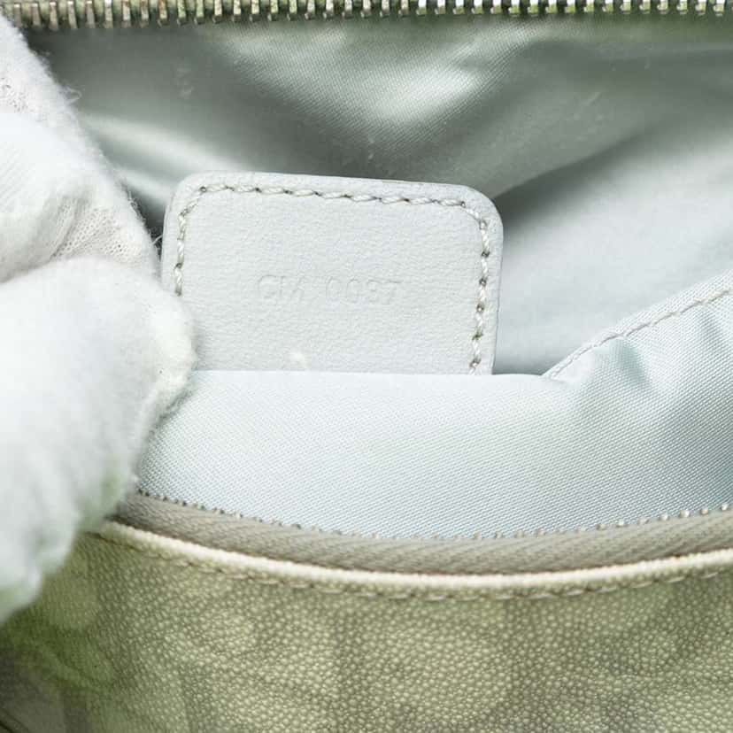 Dior Oblique Coated Canvas Romantique Shoulder Bag White Canvas Good condition - Box View