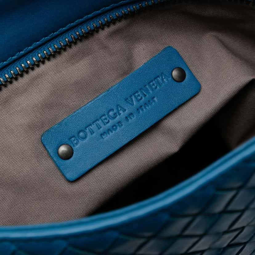 Bottega Veneta Nappa Intrecciato VN Crossbody Blue Leather Good condition - Box View