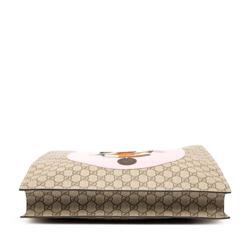 Gucci GG Supreme Web Bosco Satchel Brown Canvas Good condition - Inside View