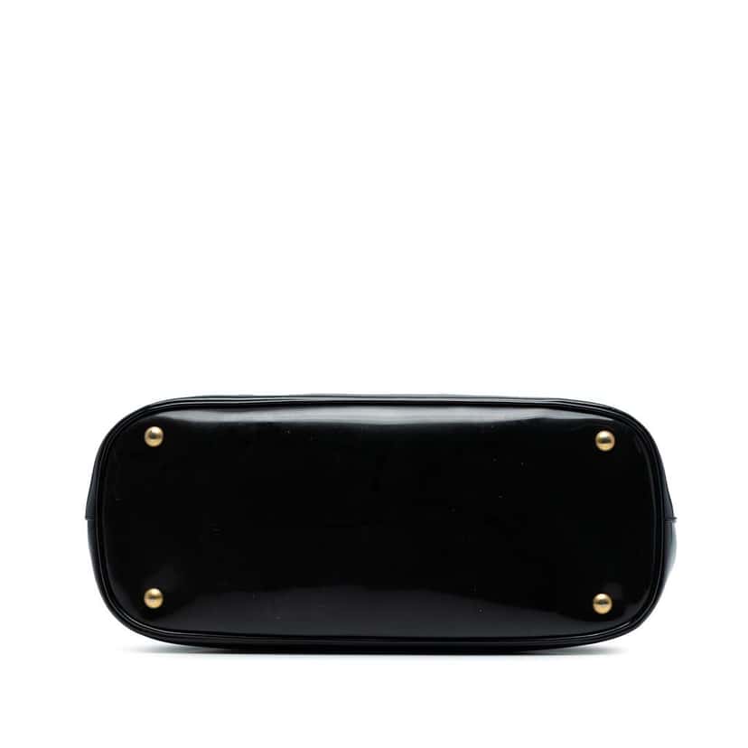 Gucci Patent Bright Bit Satchel Black Leather Good condition - Inside View