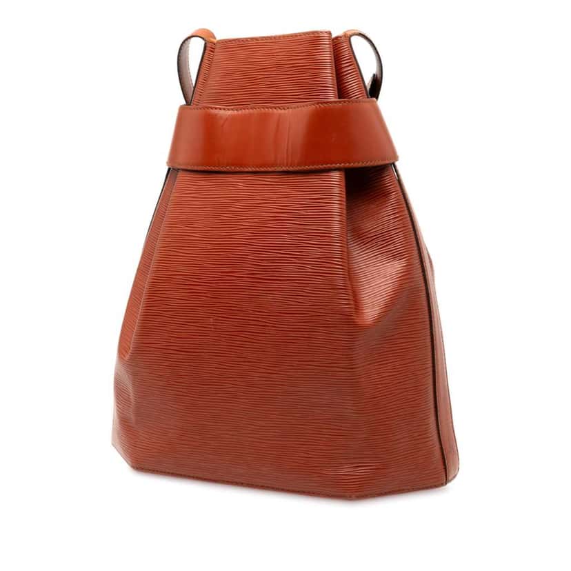 Louis Vuitton Epi Sac D Epaule GM Brown Leather Good condition - Back View