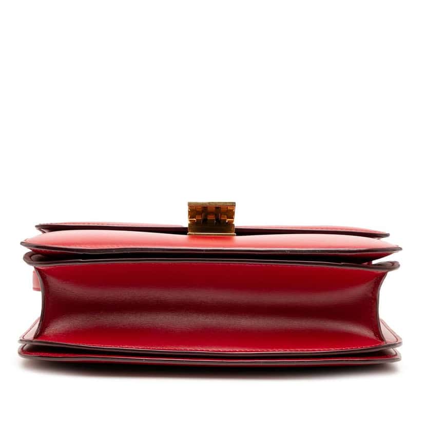 Celine Medium Calfskin Classic Box Red Leather Good condition - Inside View