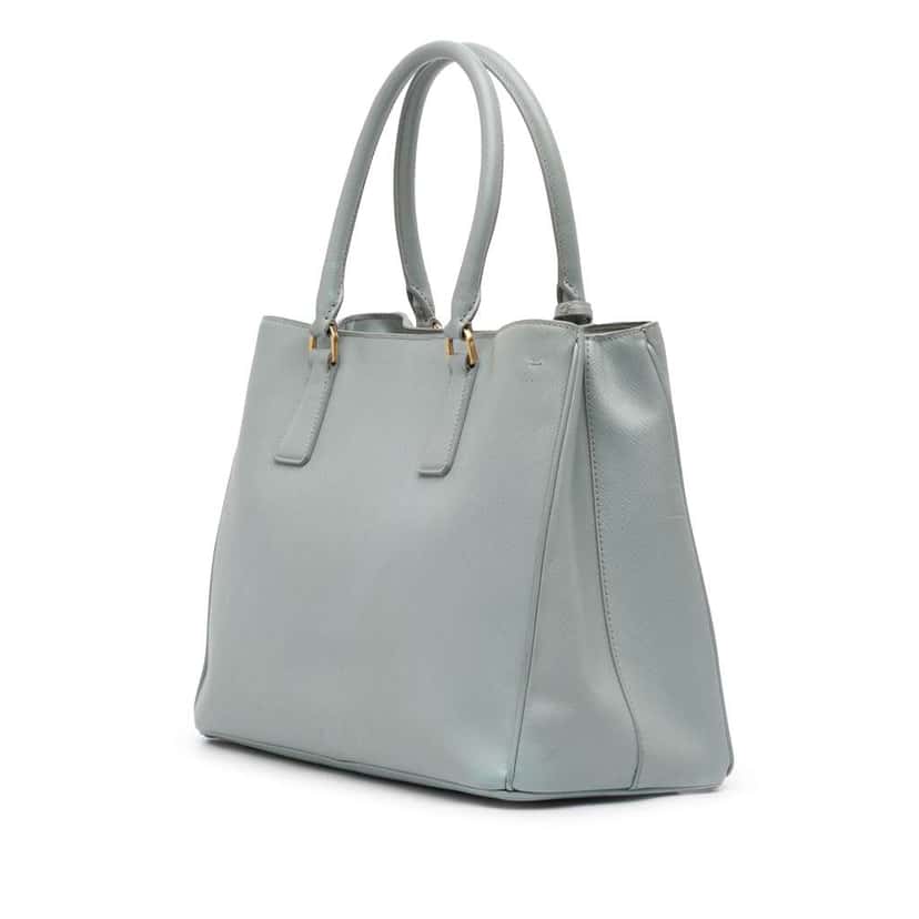 Prada Medium Saffiano Lux Galleria Satchel Blue Leather Good condition - Back View