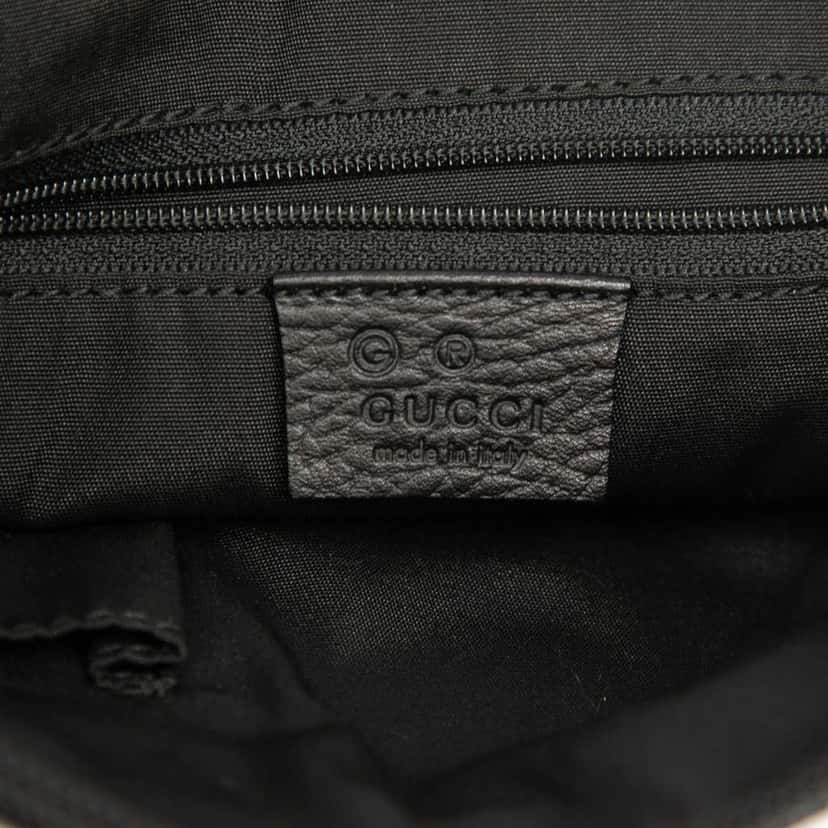 Gucci Guccissima Trimmed Suede Crossbody Black Leather Good condition - Box View