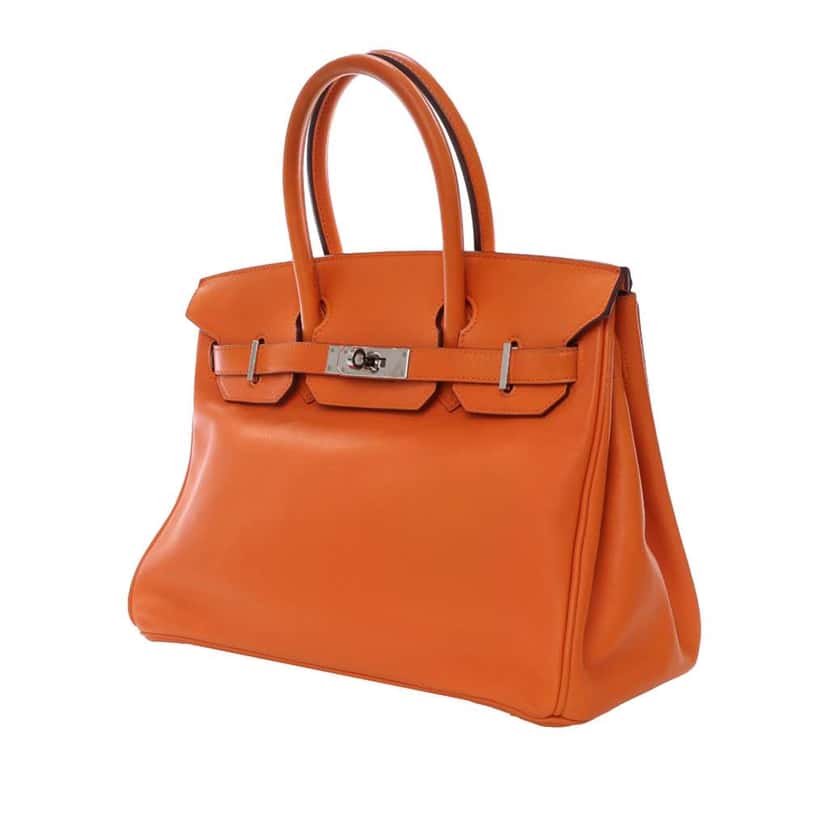 Hermès Swift Birkin Retourne 30 Orange Leather Good condition - Inside View