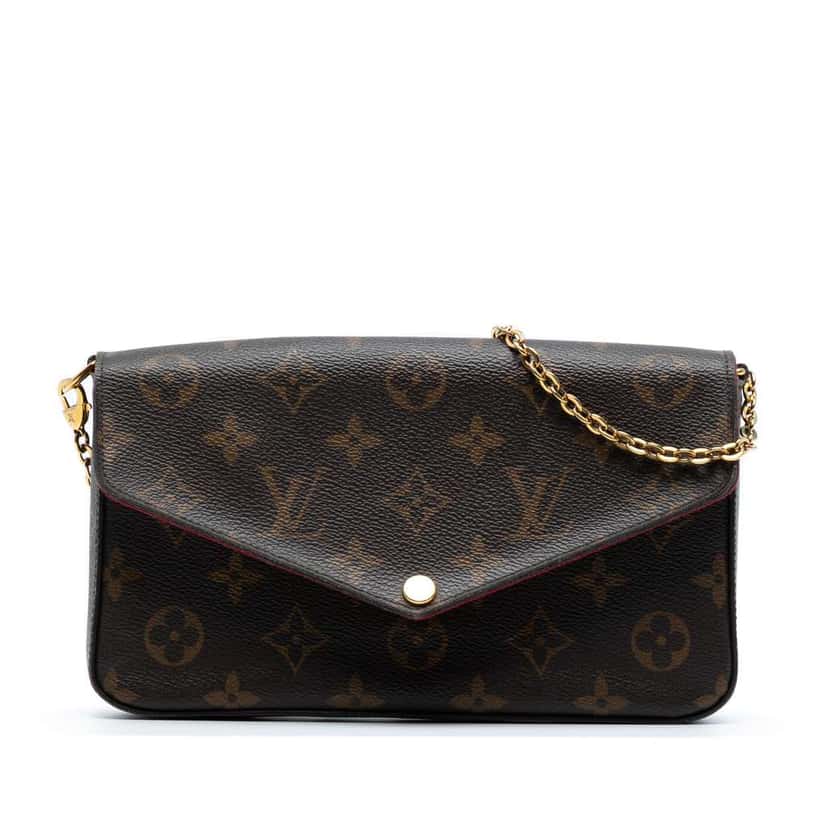 Louis Vuitton Monogram Pochette Felicie Brown Good condition - Front View