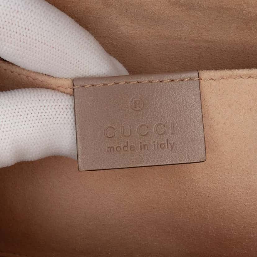 Gucci Small GG Marmont Matelasse Leather Crossbody Brown Leather Good condition - Box View