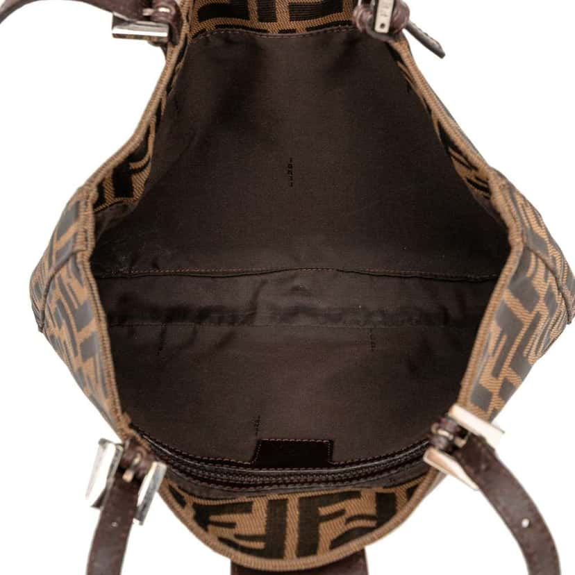 Fendi Zucca Canvas Shoulder Bag Brown Canvas Good condition - Model View