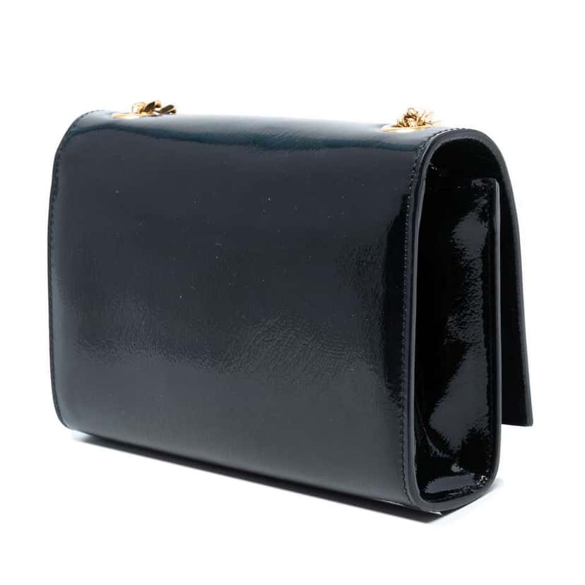 Saint Laurent Small Patent Monogram Kate Crossbody Black Leather Good condition - Back View