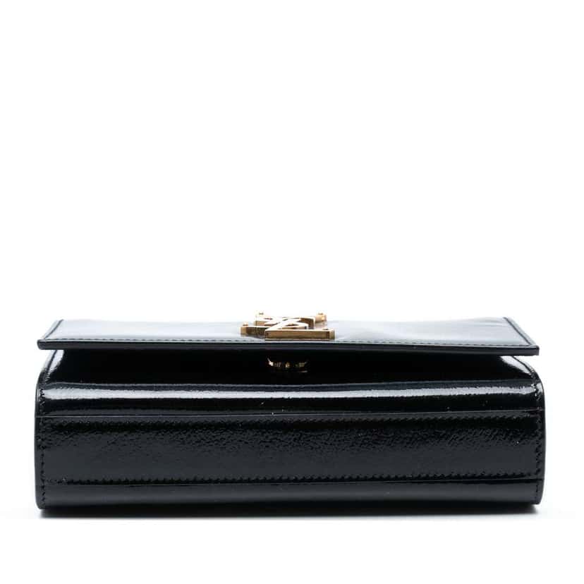 Saint Laurent Small Patent Monogram Kate Crossbody Black Leather Good condition - Inside View