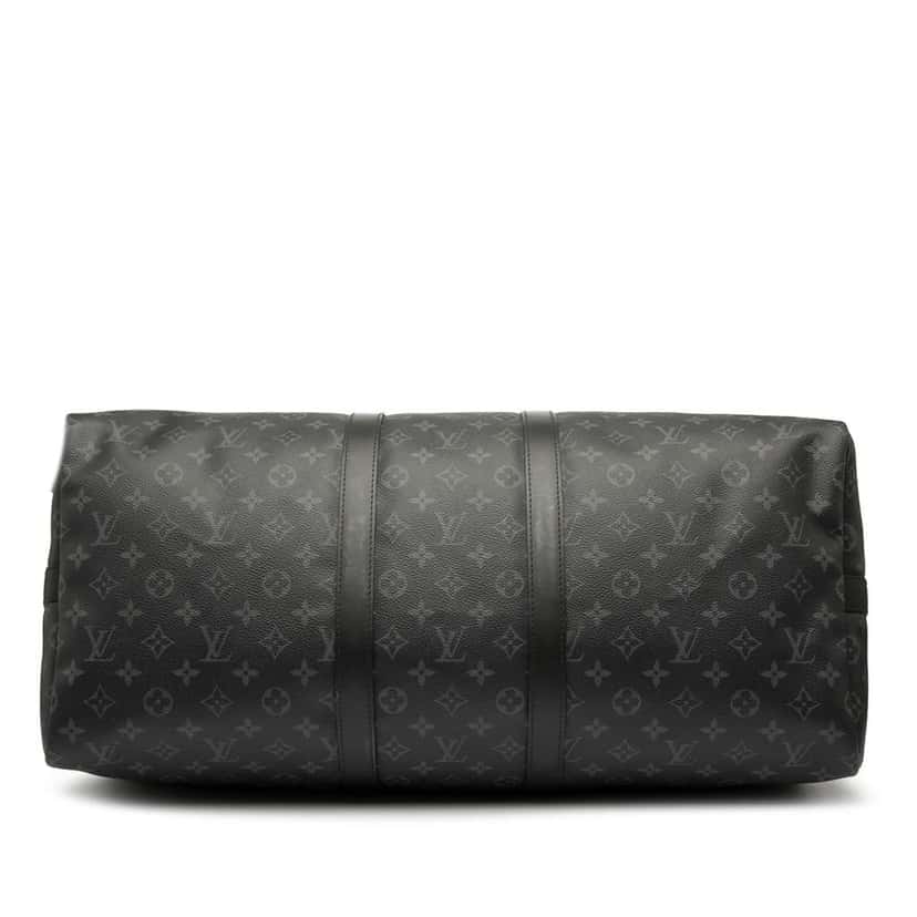 Louis Vuitton Monogram Eclipse Keepall Bandouliere 55 Black Good condition - Inside View