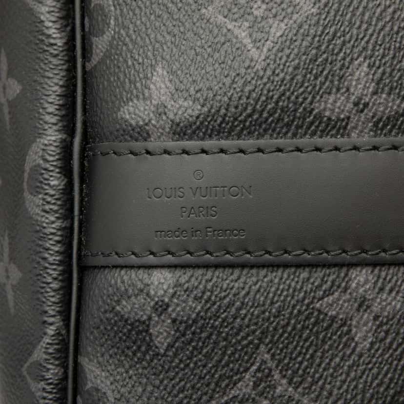 Louis Vuitton Monogram Eclipse Keepall Bandouliere 55 Black Good condition - Box View