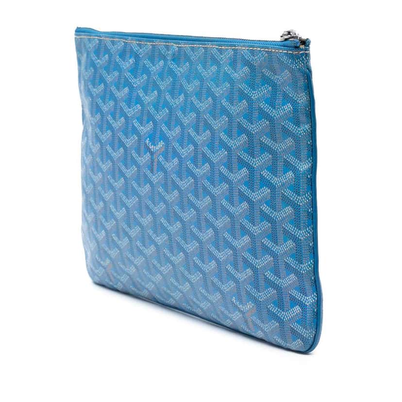 Goyard Goyardine Senat MM Blue Canvas Good condition - Back View