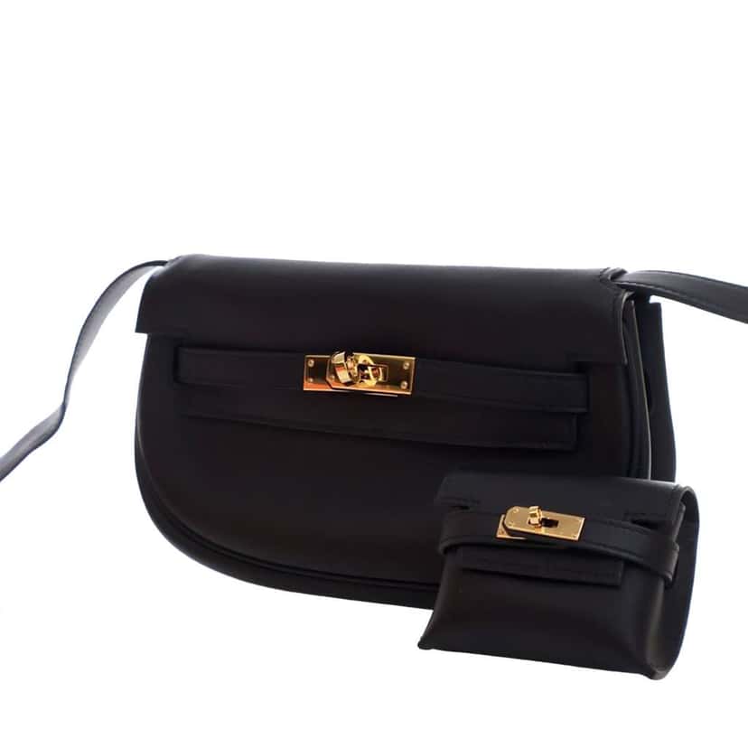 Hermès Swift Kelly Moove Black Leather Good condition - Inside View