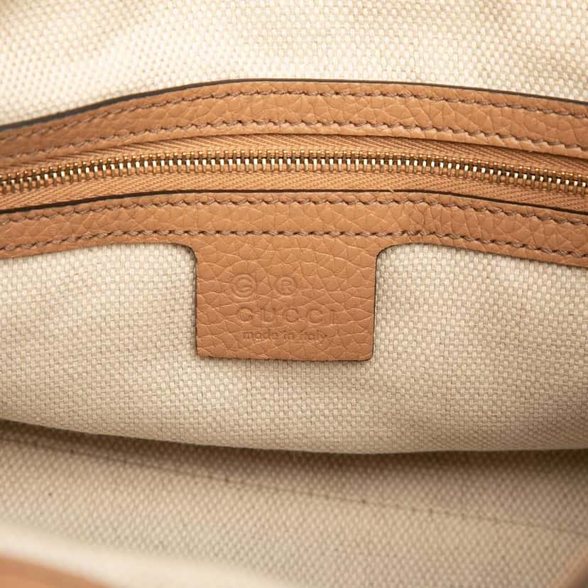 Gucci Medium Leather Soho Chain Tote Brown Leather Good condition - Box View
