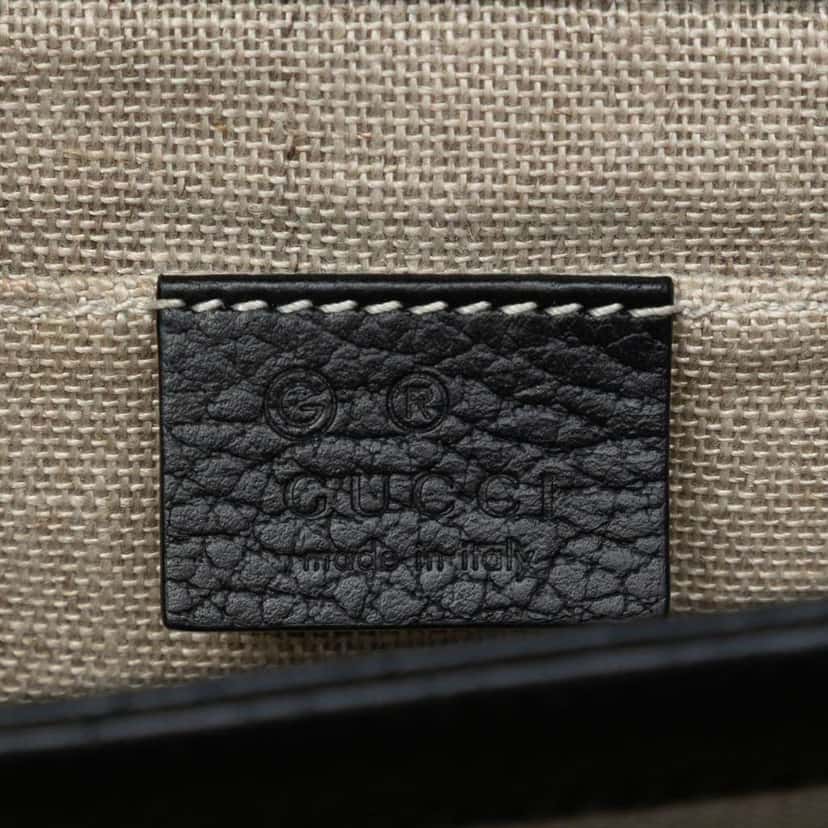 Gucci Small Dollar Calfskin Interlocking G Crossbody Black Leather Good condition - Box View