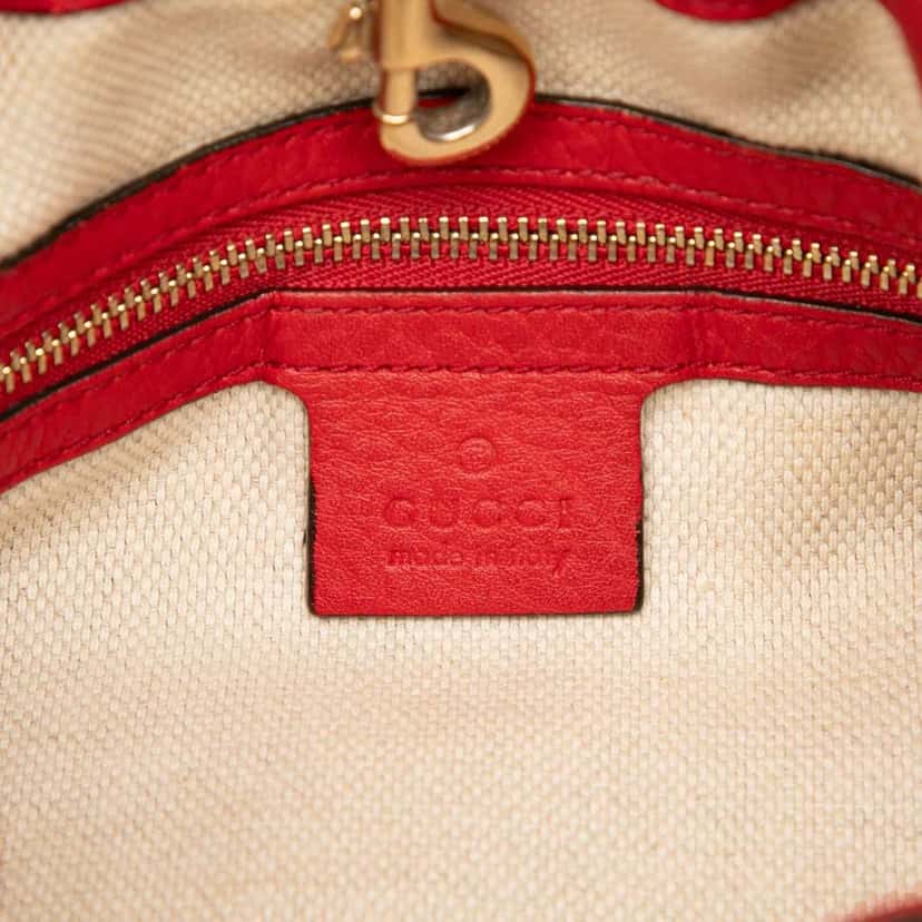 Gucci Medium Leather Soho Chain Tote Red Leather Good condition - Box View