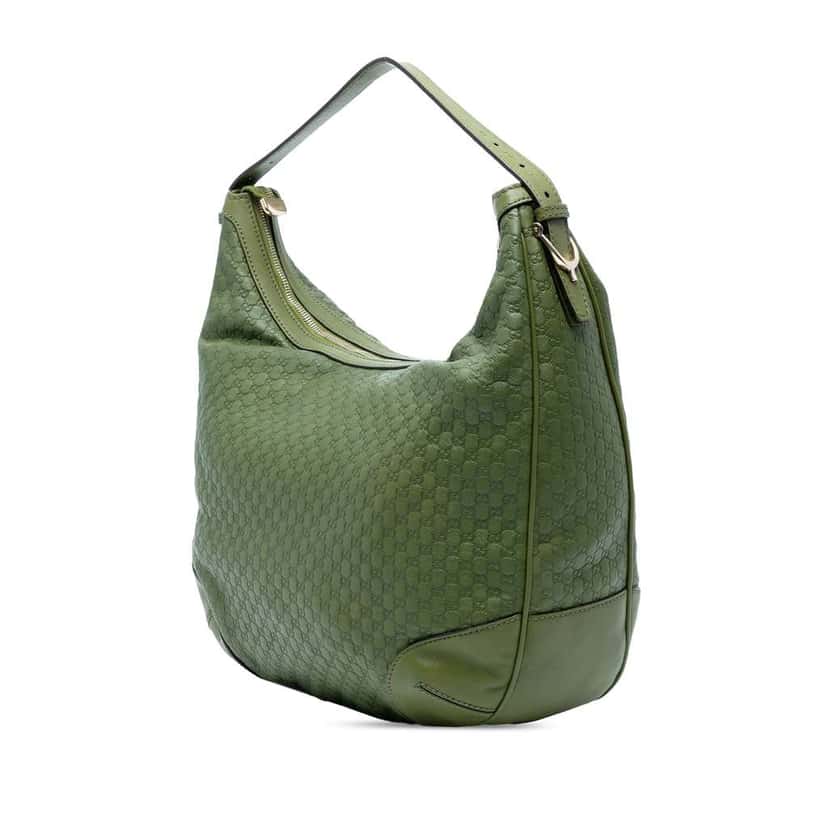 Gucci Microguccissima Nice Shoulder Bag Green Leather Good condition - Back View
