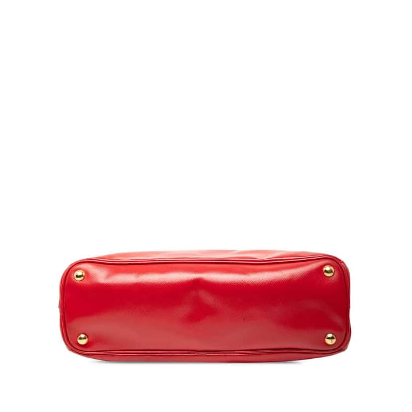 Prada Large Saffiano Vernice Galleria Satchel Red Leather Good condition - Inside View