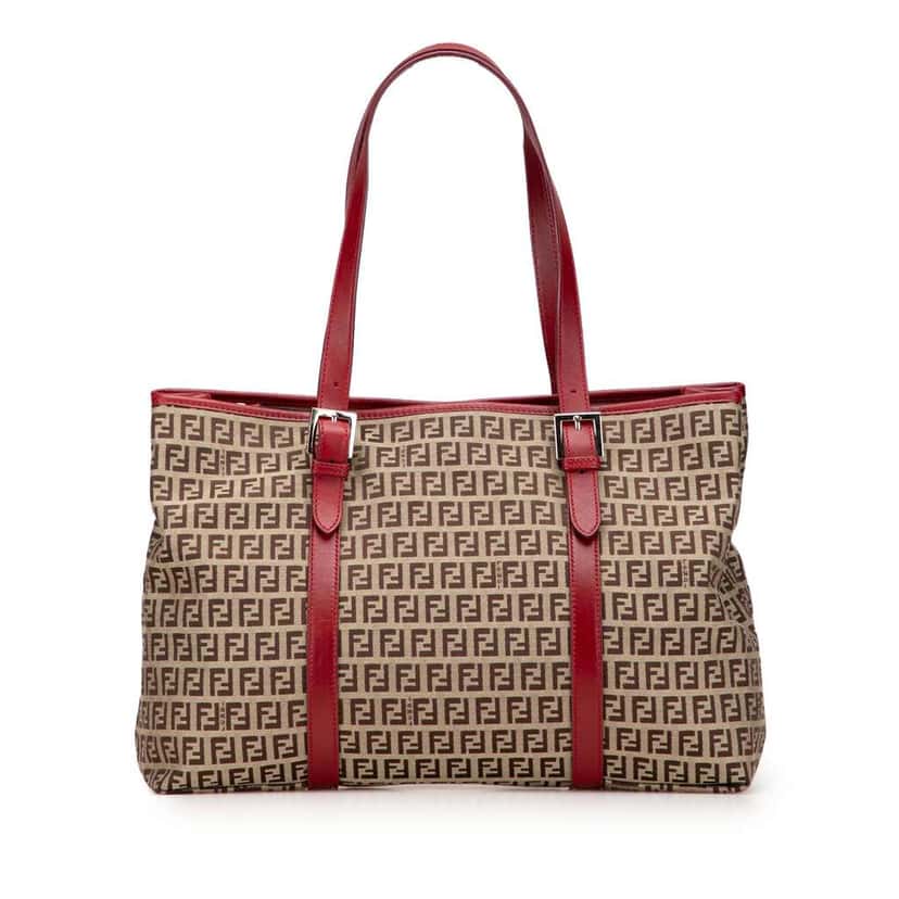 Fendi Zucchino Canvas Tote Brown Canvas Good condition - Front View