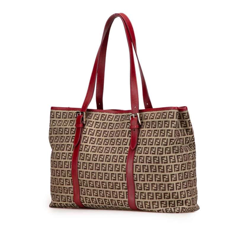 Fendi Zucchino Canvas Tote Brown Canvas Good condition - Back View