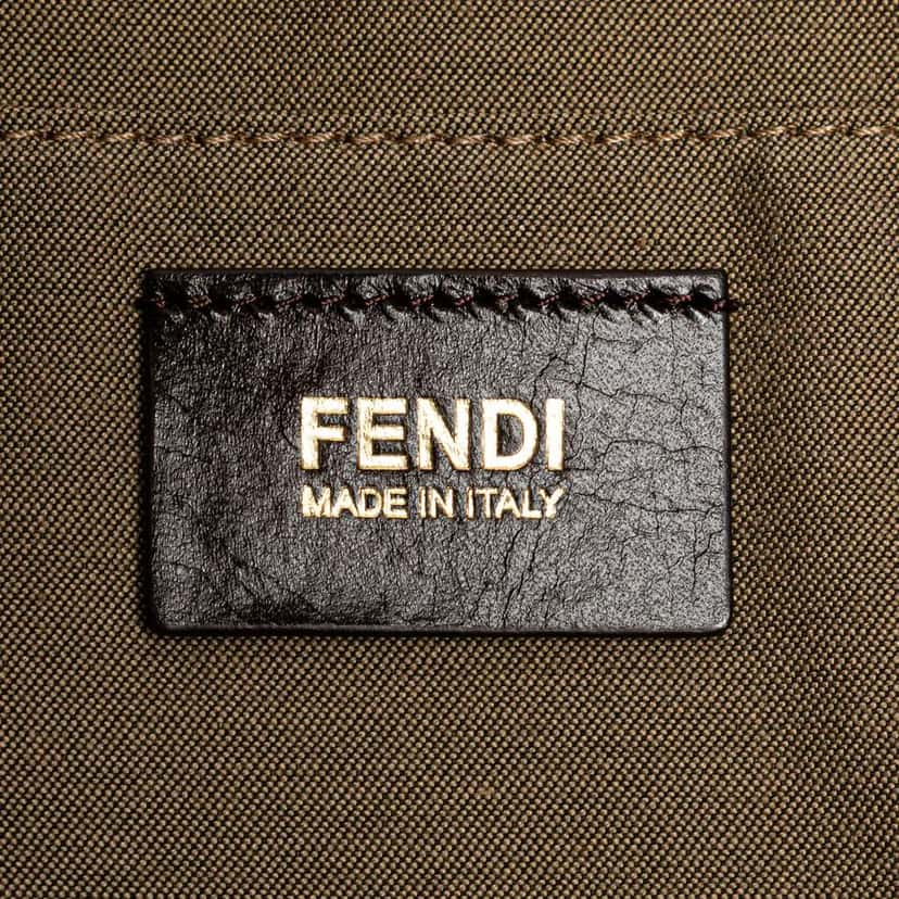 Fendi Zucchino Canvas Tote Brown Canvas Good condition - Box View