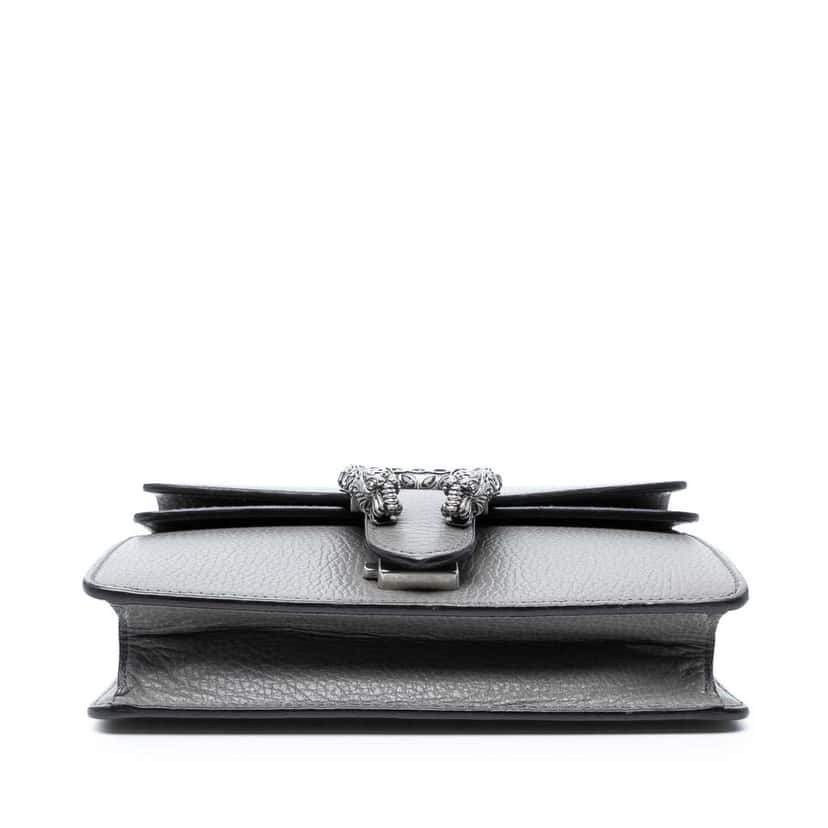 Gucci Small Leather Dionysus Crossbody Grey Leather Good condition - Inside View