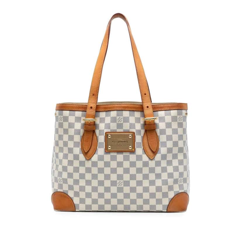 Louis Vuitton Damier Azur Hampstead MM White Good condition - Front View