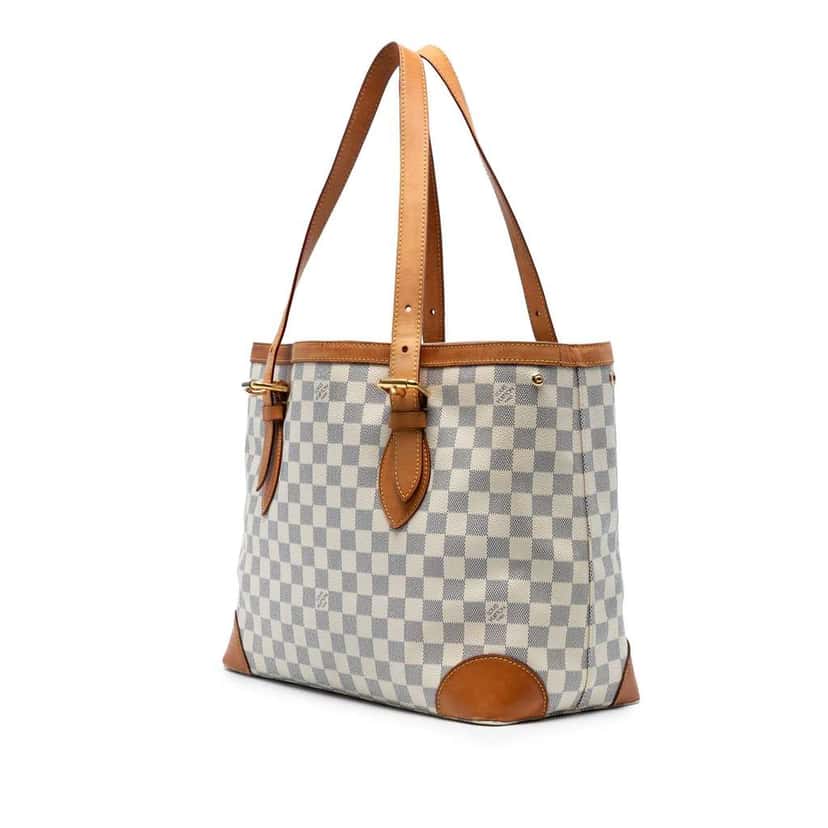 Louis Vuitton Damier Azur Hampstead MM White Good condition - Back View