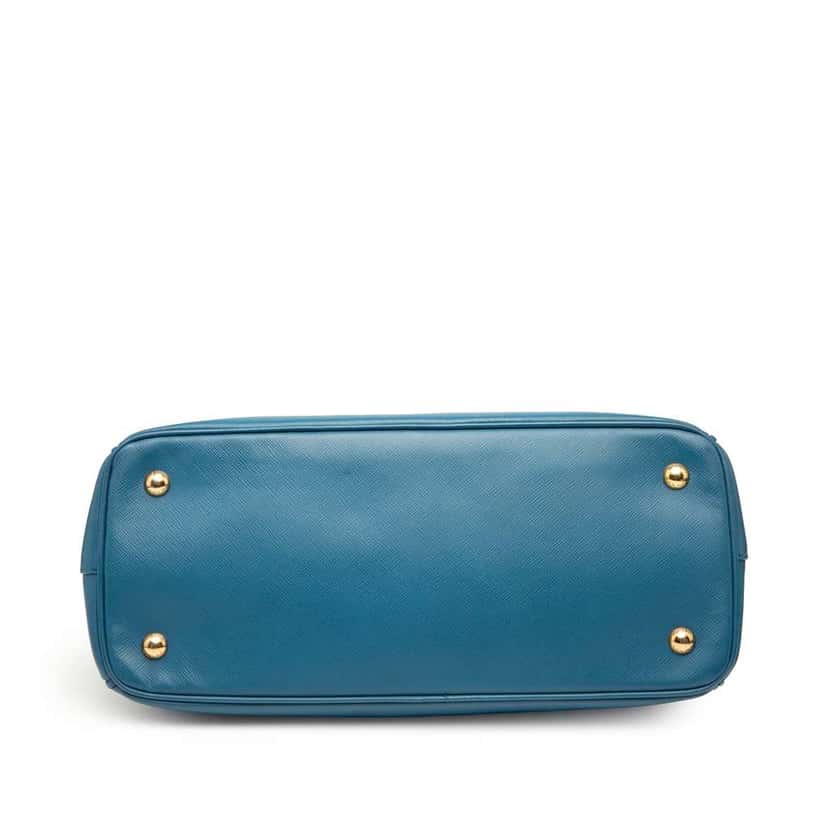 Prada Medium Saffiano Lux Galleria Satchel Blue Leather Good condition - Inside View