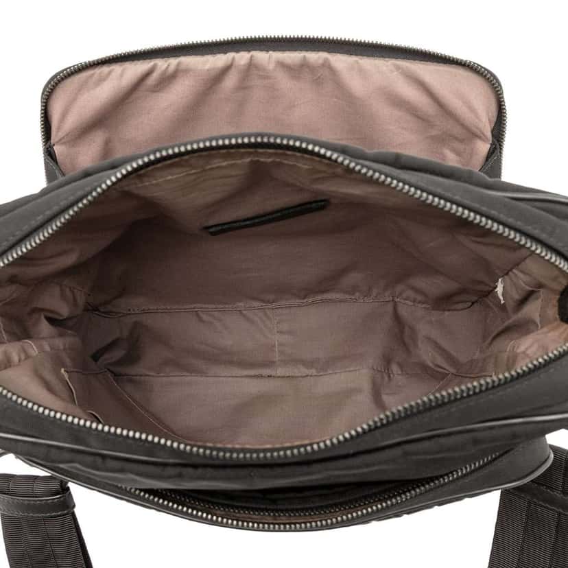 Bottega Veneta Nappa Intrecciato Trimmed Canvas Messenger Bag Black Leather Very good condition - Model View