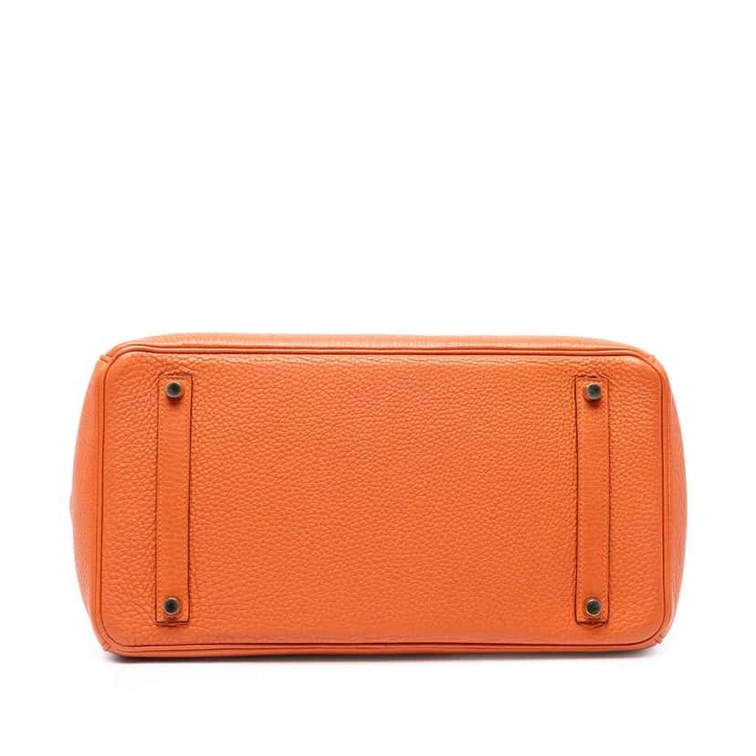 Hermès Togo Birkin Retourne 35 Orange Leather Good condition - Inside View