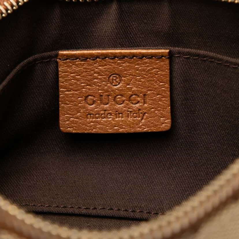 Gucci GG Canvas Nailhead Shoulder Bag Brown Canvas Good condition - Box View