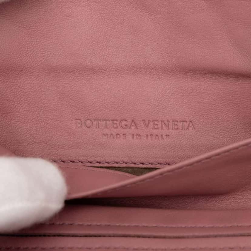 Bottega Veneta Mini Nappa Intrecciato Expandable Chain Crossbody Pink Leather Good condition - Box View
