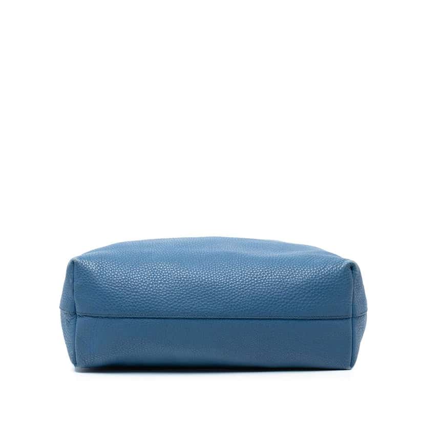 Prada Vitello Daino Open Convertible Tote Blue Leather Good condition - Inside View