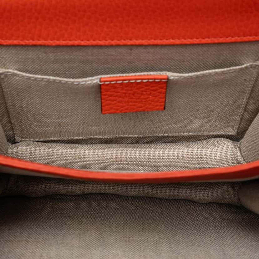 Gucci Small Dollar Calfskin Interlocking G Crossbody Orange Leather Very good condition - Model View