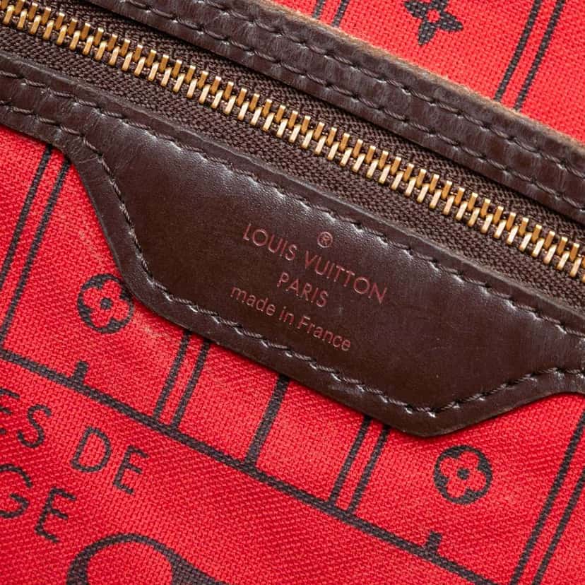 Louis Vuitton Damier Ebene Neverfull MM Brown Good condition - Box View