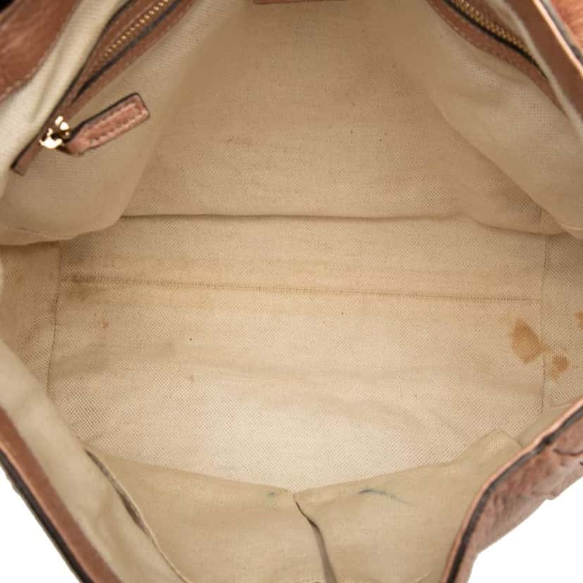 Gucci Leather Bella Satchel Brown Leather Good condition - Model View