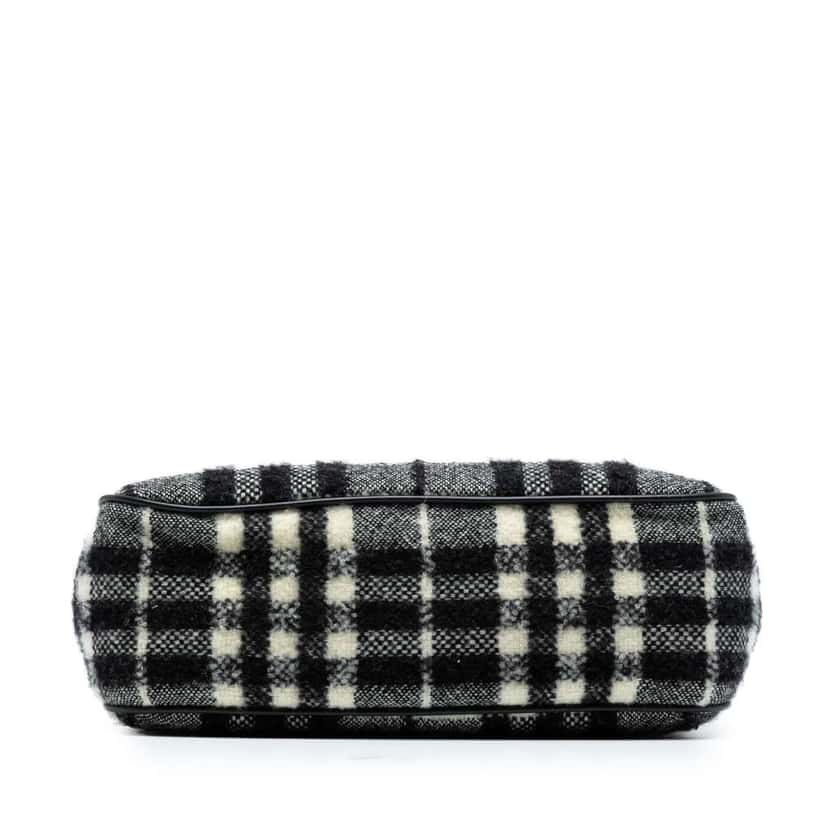 Burberry Vintage Check Wool Shoulder Bag Black Wool Very good condition - Inside View