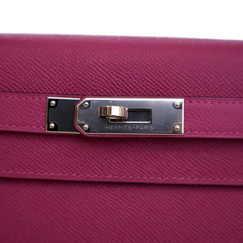 Hermès Epsom Kelly II Sellier 28 Purple Leather Good condition - Model View