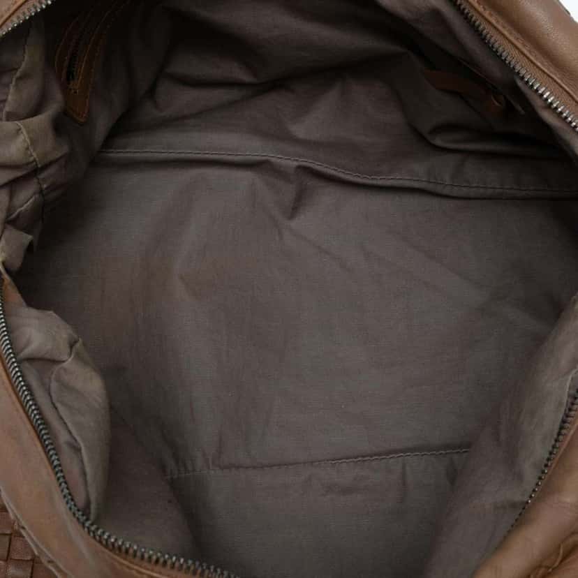 Bottega Veneta Nappa Intrecciato Shoulder Bag Brown Leather Good condition - Model View